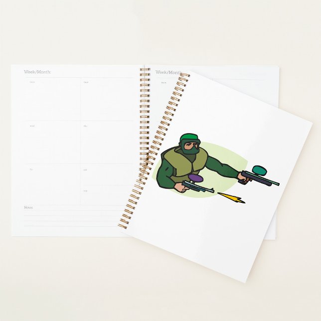 Paintball Player with Dual Markers Action Sports  Planner (Creator Uploaded)