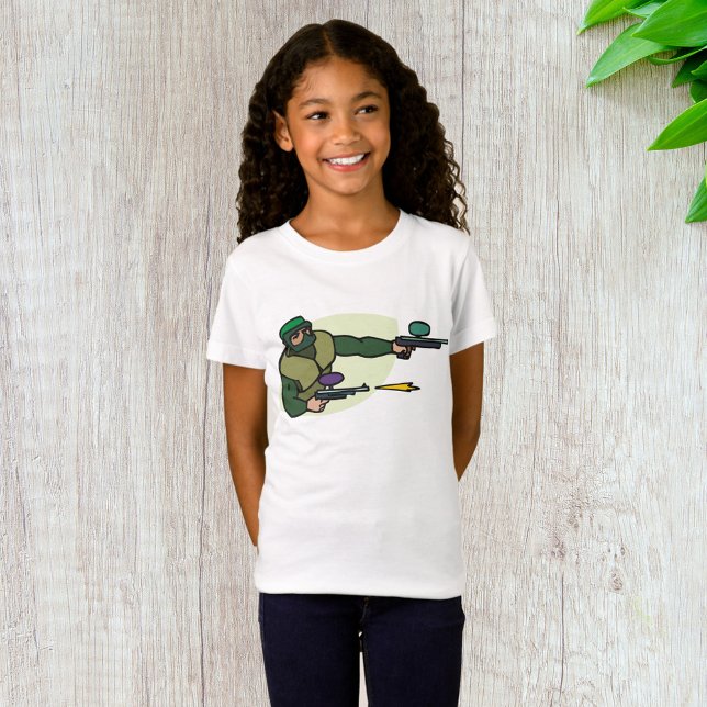 Paintball Player with Dual Markers Action Sports  T-Shirt (Creator Uploaded)