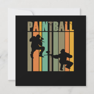 Paintball Players Vintage Retro Paintball Marker G Invitation