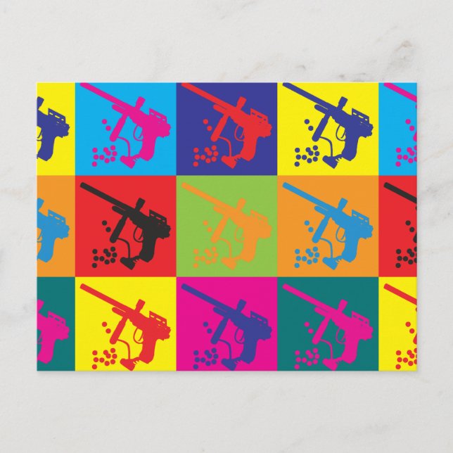 Paintball Pop Art Postcard (Front)