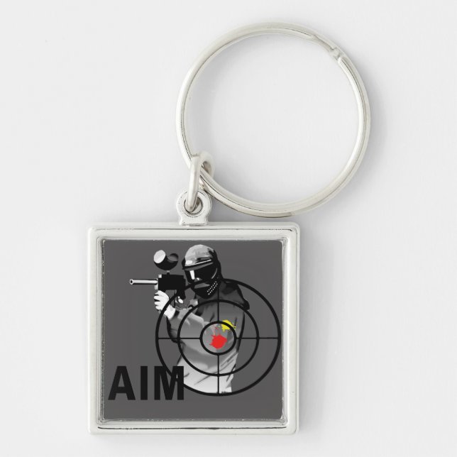Paintball Shooter - Aim Keychain (Front)