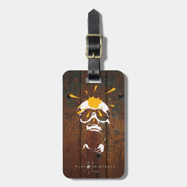 Paintball Skull Luggage Tag (Front Vertical)