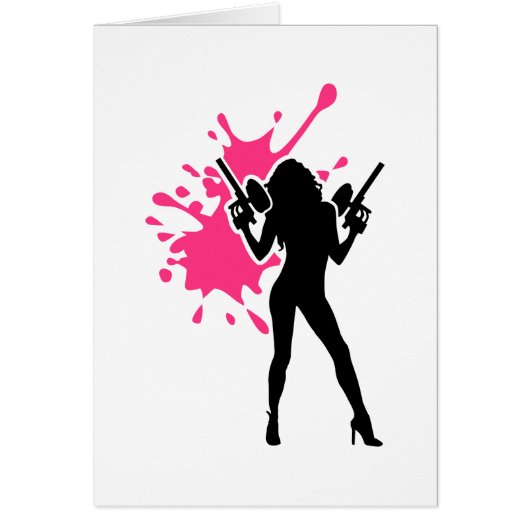 Paintball splash woman girl (Front)