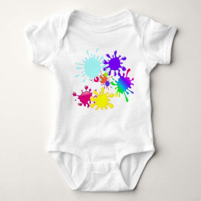 Paintball Splats Baby Bodysuit (Front)