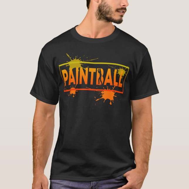 Paintball Splatter Field Tactical Game T-Shirt (Front)