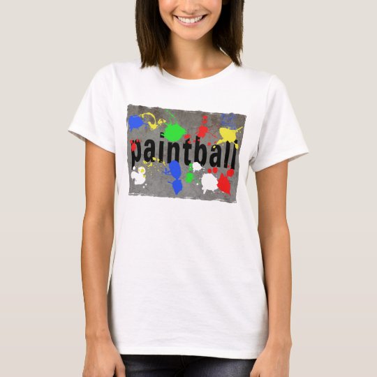 Paintball Splatter on Concrete Wall T-Shirt