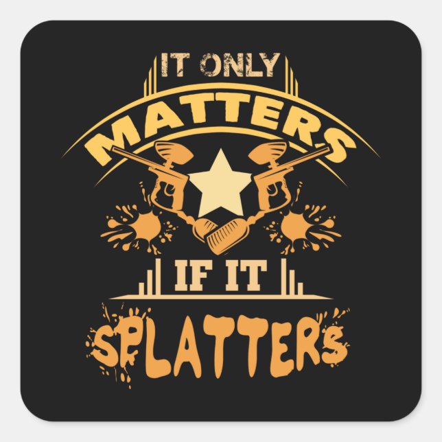 Paintball Square Sticker (Front)