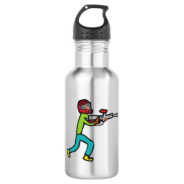 Paintball Stainless Steel Water Bottle (Front)
