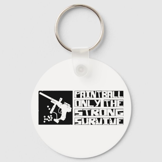 Paintball Survive Keychain (Front)