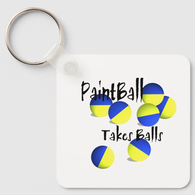 Paintball takes Balls Keychain (Front)