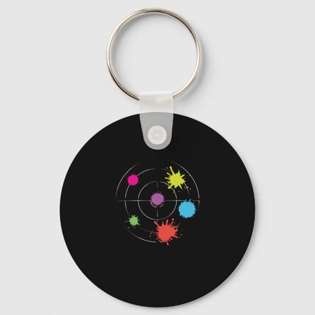 Paintball Target Paintball Game Paintball Player G Keychain (Front)