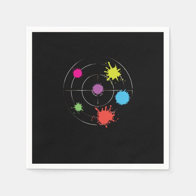 Paintball Target Paintball Game Paintball Player G Napkins (Front)