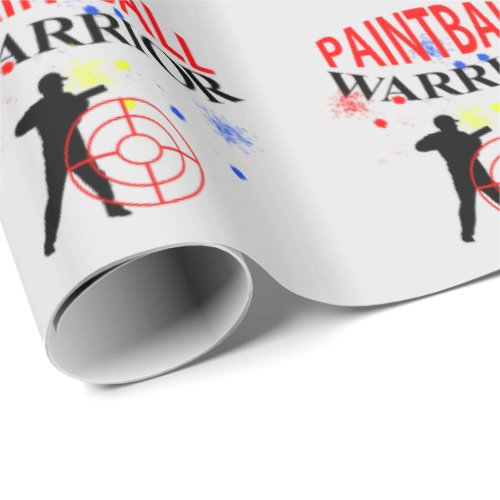 Paintball Warrior Themed Graphic Wrapping Paper