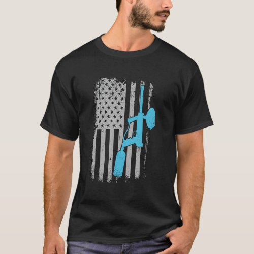 Paintballer Patriotic Usa American Flag Paintball  T_Shirt