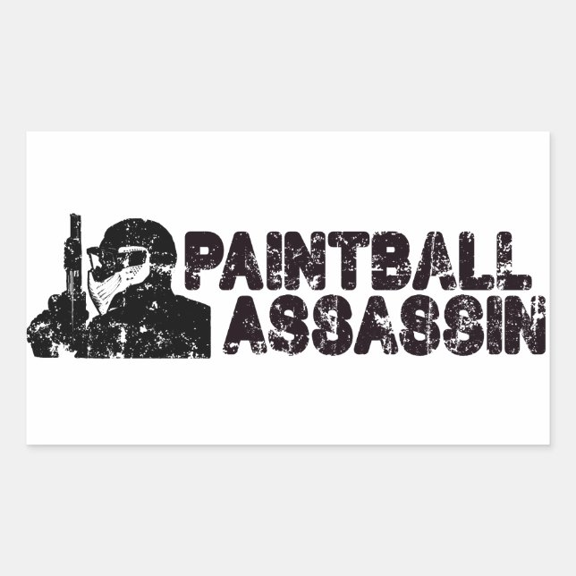 Paintballing Assassin Rectangular Sticker (Front)