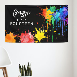 Paintballing Birthday Party Banner