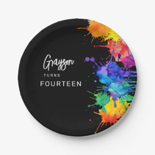 Paintballing Birthday Party Paper Plates