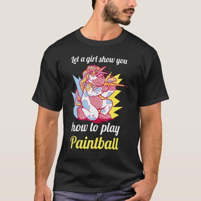 Paintballing Paintballer Paintball Girl T-Shirt (Front)