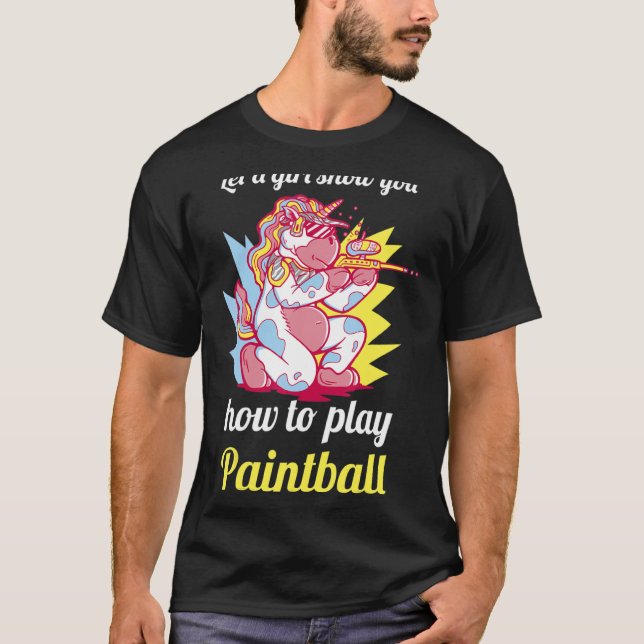 Paintballing Paintballer Paintball Girl T-Shirt (Front)