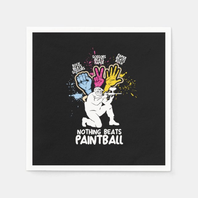 Paintballs Guns Extreme Team Shooting Sport Air We Napkins (Front)