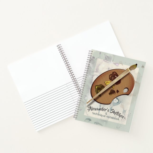 Paintbrush And Palette Artists Journal (Inside)