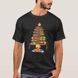 Paintbrush Christmas Tree Decor Xmas For Artist Te T-Shirt