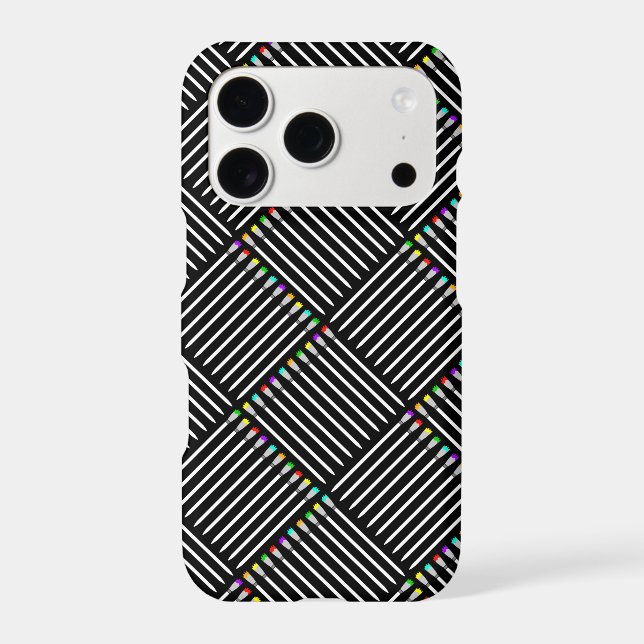 Paintbrush Crosshatch Iphone Case (Back)