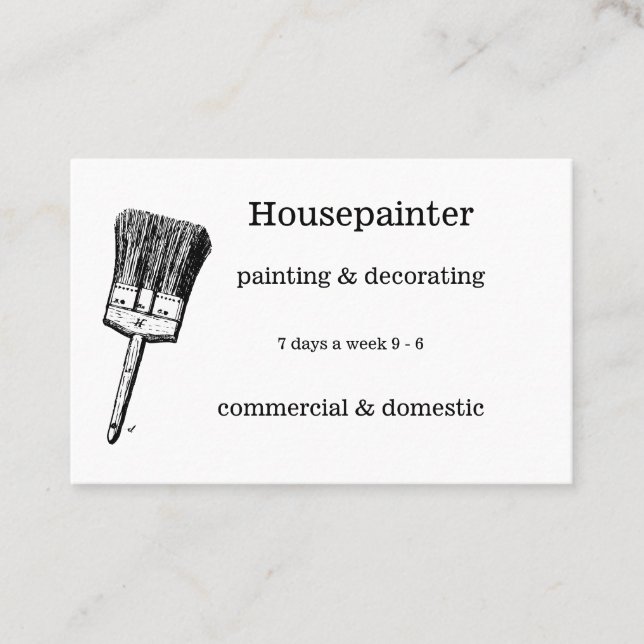 Paintbrush design business card (Front)