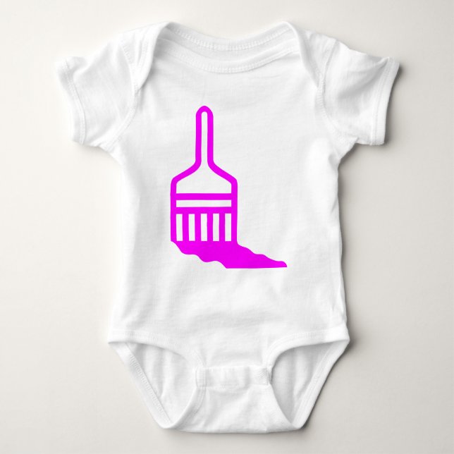 Paintbrush Icon Baby Bodysuit (Front)