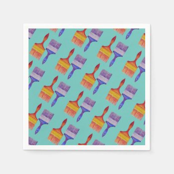Paintbrush  Napkins by ch_ch_cheerful at Zazzle