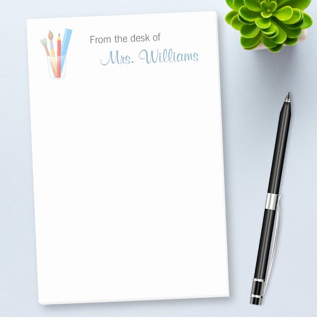 Paintbrush Pencil Art Craft School Teacher Post-it Notes (Creator Uploaded)