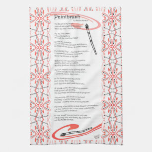 paintbrush poem kitchen towel