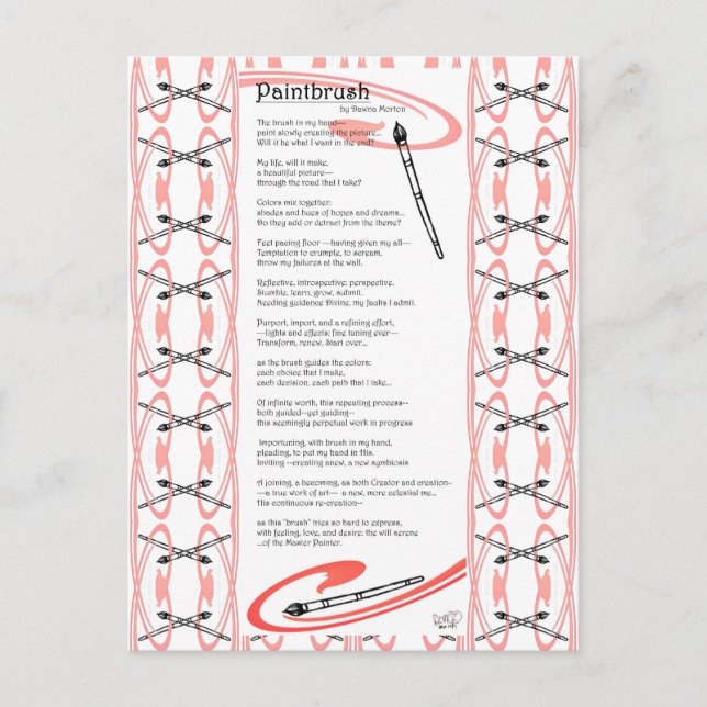 paintbrush poem postcard (Front)