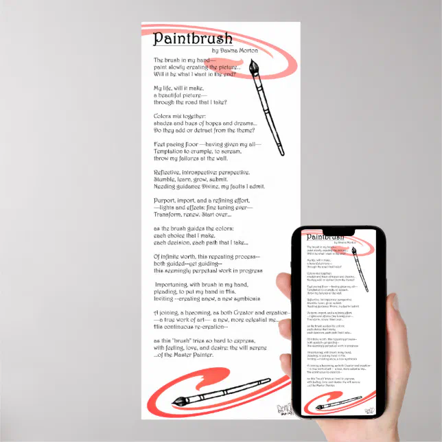paintbrush poem poster | Zazzle