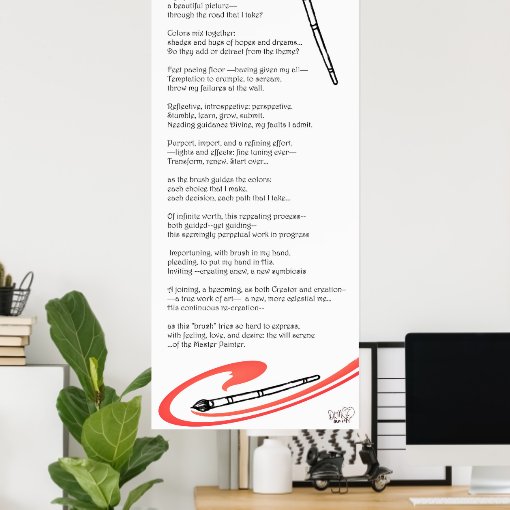 paintbrush poem poster | Zazzle