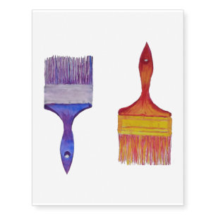 paintbrush temporary tattoo