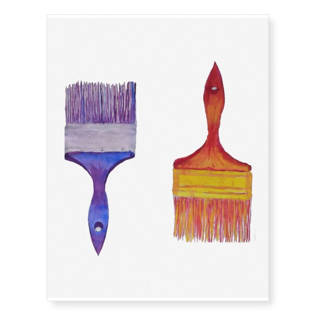 paintbrush temporary tattoo (Front)