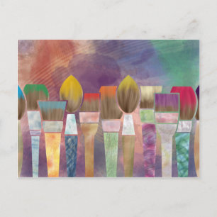 Paintbrushes Postcard