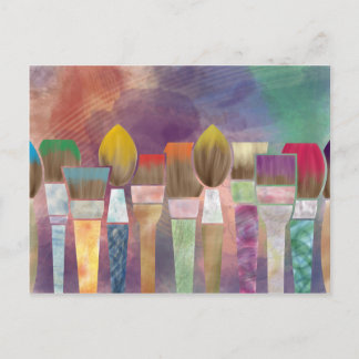 Paintbrushes Postcard