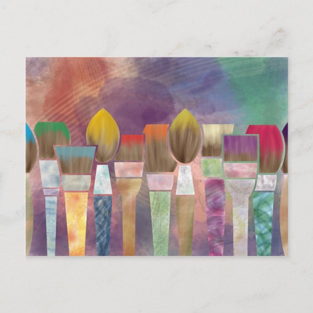 Paintbrushes Postcard (Front)