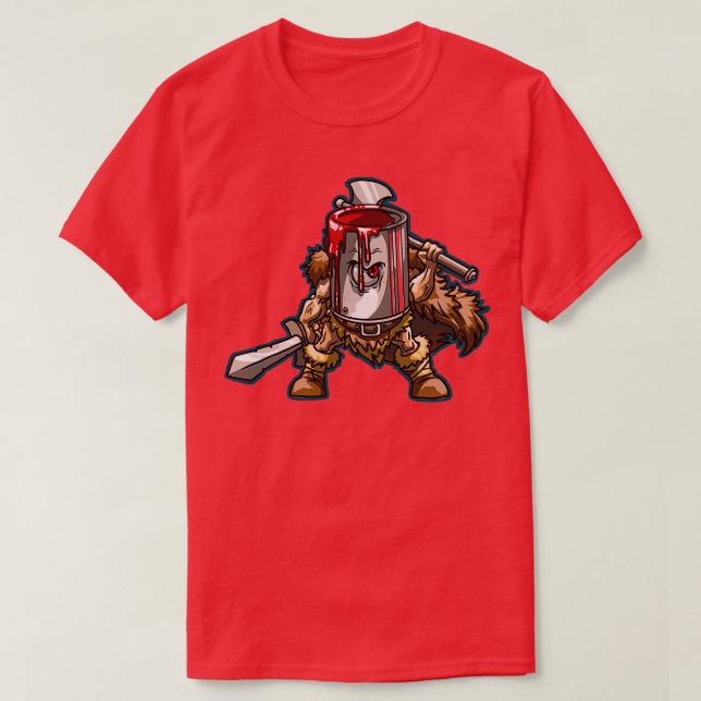 Paintcan the Barbarian T-Shirt (Design Front)