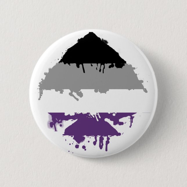 Paintdrip Asexual Ace Button (Front)