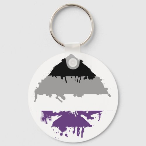 Paintdrip Asexual Ace Keychain