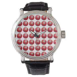 Painted 3 Pool Ball Pattern Watch
