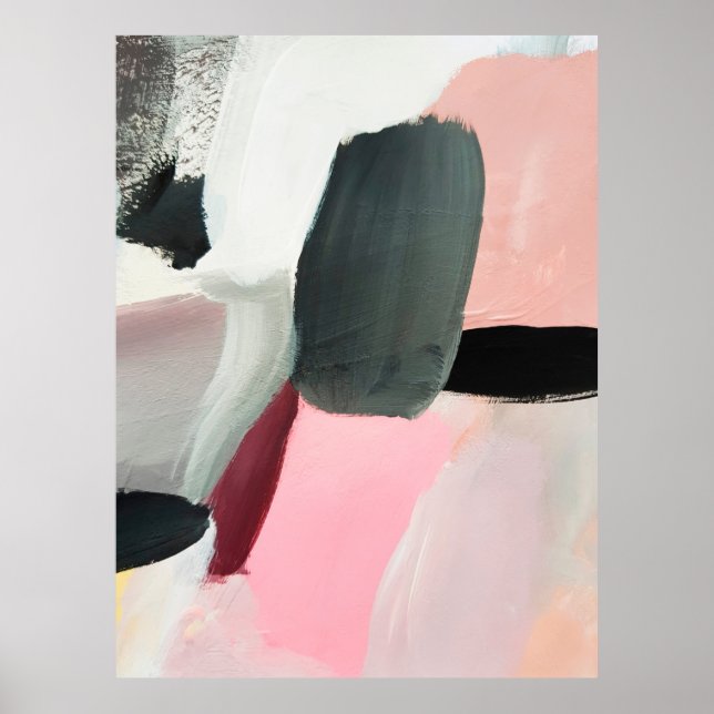 Painted abstract background. Abstract art backgrou Poster (Front)