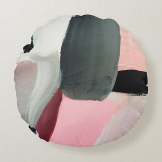 Painted abstract background. Abstract art backgrou Round Pillow