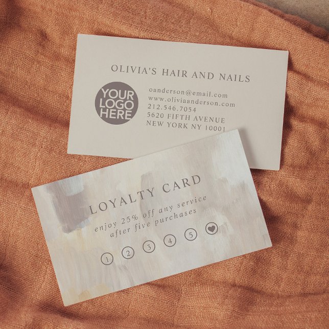 Painted Abstract | Elegant Minimalist and Logo Loyalty Card (Creator Uploaded)