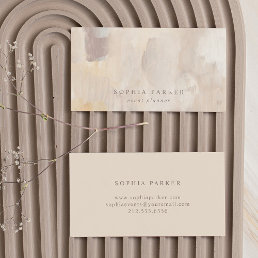 Painted Abstract | Elegant Minimalist Neutral Business Card