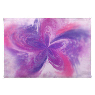 Painted Abstract Fantasy Flower Watercolor Cloth Placemat