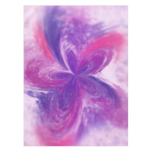 Painted Abstract Fantasy Flower Watercolor Tablecloth